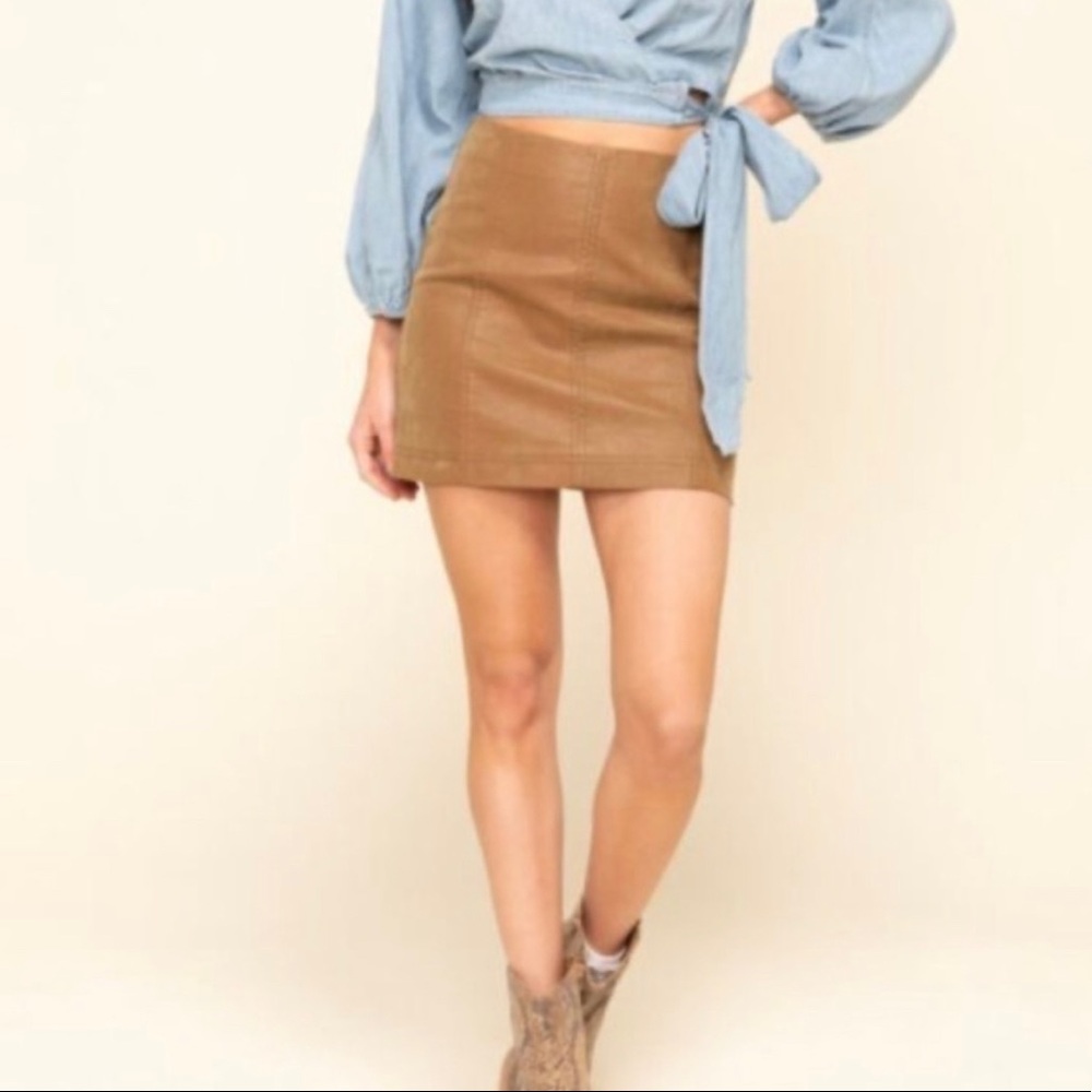Free People Chestnut skirt